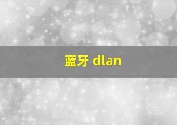 蓝牙 dlan